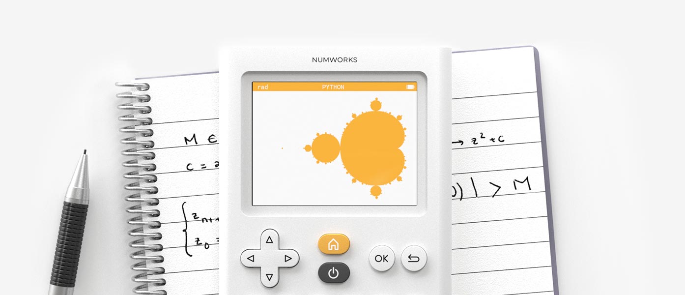 Python app on the NumWorks graphing calculator