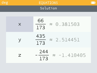 Solving systems of equations