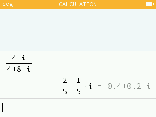 Quotients of complex numbers are simplified