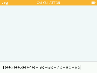 Scrolling a long result in the Calculations application