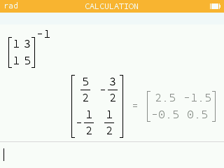 Exact results on the matrices