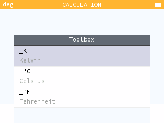 Addition of temperature units degree Celsius and Fahrenheit