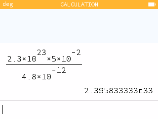 The exact result is hidden in the Calculator application if it is too long