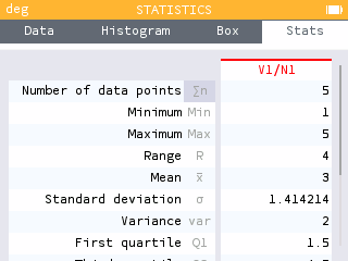 Symbol column in the Stats tab of the Statistics application