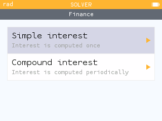Choice between simple and compound interest