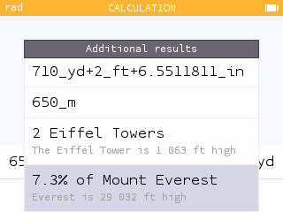 Comparison with reference quantities for calculations with units