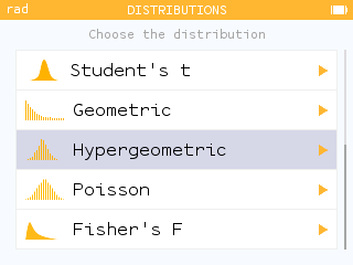 New hypergeometric distribution