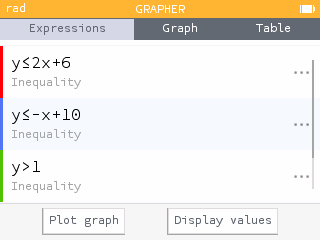 Find menu for the region of intersections