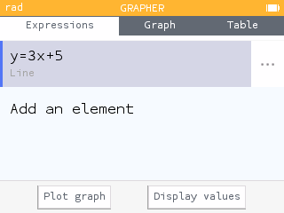 Adding an equation to the grapher
