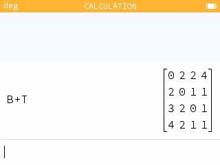 Matrix B + T