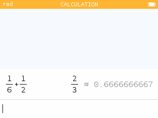 Summing one sixth and one half