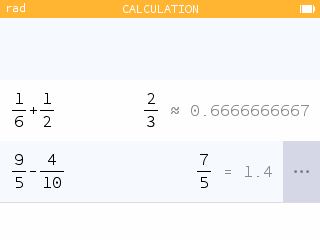 The three dots in the calculation history