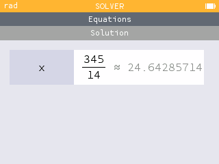 Solving the equation