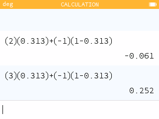 Computing the new expected value