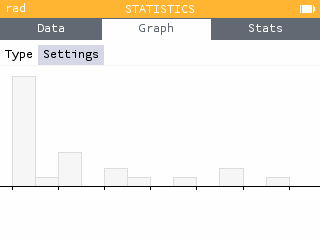 Selecting histogram settings