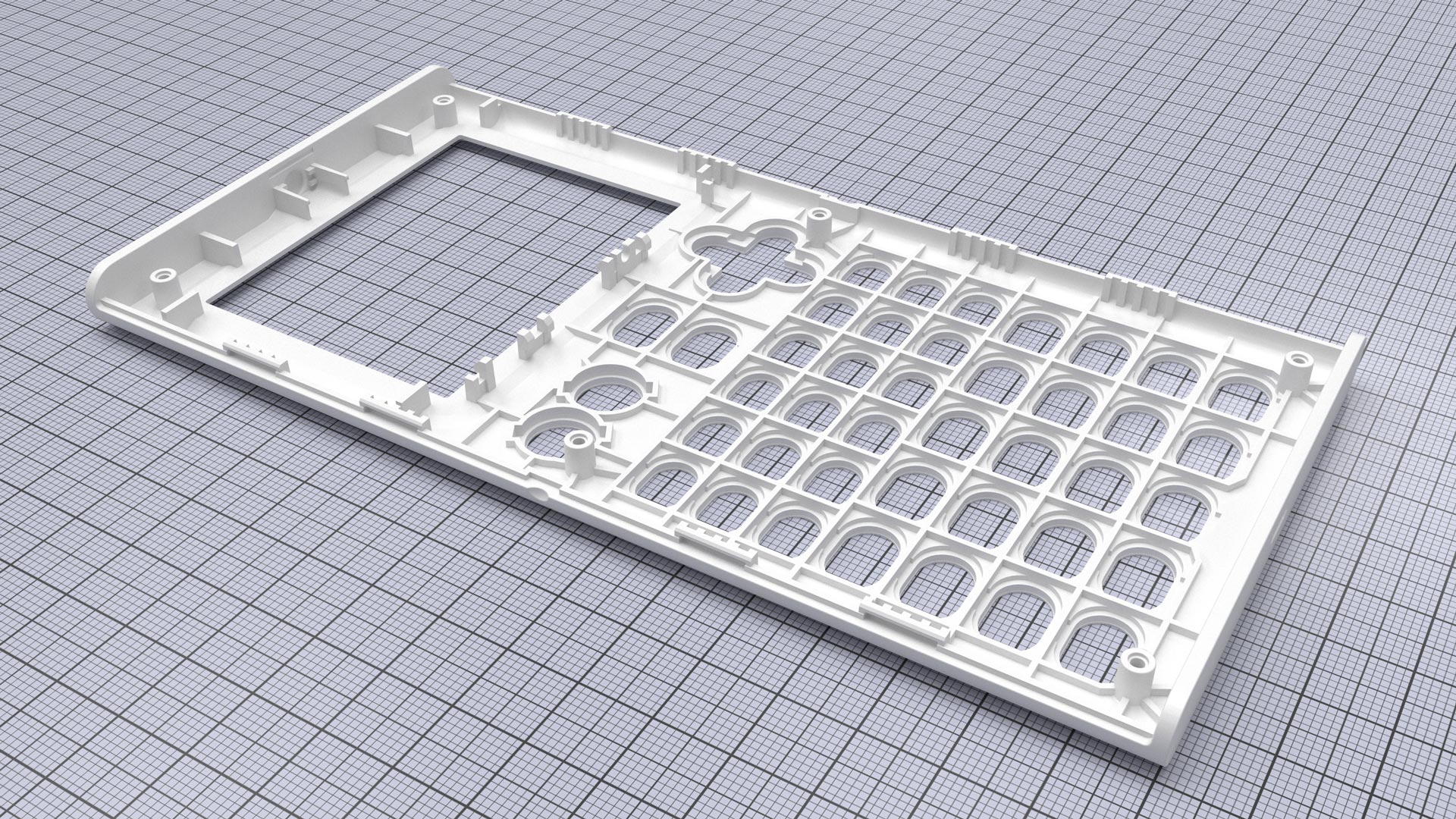 Inside the top part of the NumWorks graphing calculator