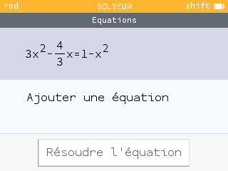 Ajout de l'équation (iii) dans l'application Solveur