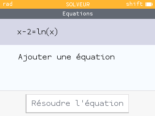 Ajout de l'équation (ii) dans l'application Solveur
