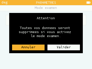 Changement de la couleur de sélection dans les messages d'avertissement