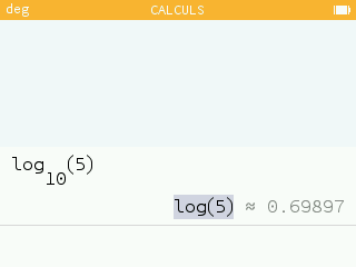 La fonction log(x,10) est remplacée par log(x)