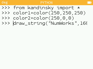 La fonction draw_string accepte deux nouveaux paramètres de réglage de couleurs