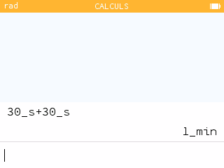 Les calculs avec unités affiche le résultat avec l'unité la plus pertinente