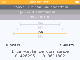 Modification de la conclusion des intervalles de confiance