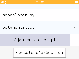 Ajouter un script sur l'application Python