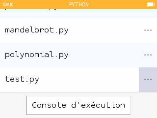 Exécuter le script