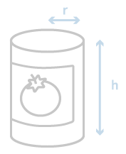 On veut fabriquer une petite boîte de conserve.