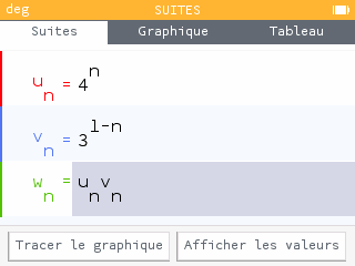 On définit w(n) comme étant le produit de u et v.