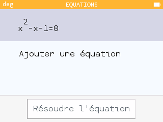 On pose l'équation dans l'appli Equations.