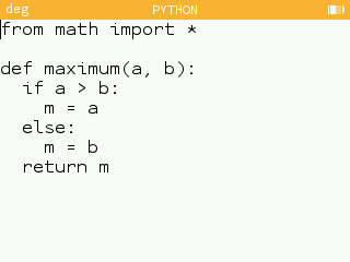 Autre proposition de script pour la fonction maximum.