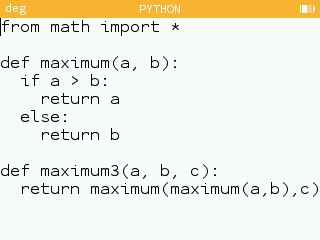 Autre proposition de script pour la fonction maximum3.