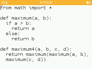 Autre proposition de script pour la fonction maximum4.