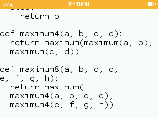 Script de la fonction maximum8.
