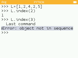 Utilisation de la fonction index.