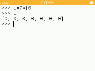 Initialisation en début de script.