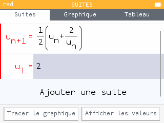 Définir la suite dans l'application Suites.