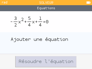 Equation du second degré.