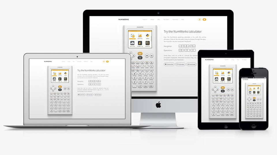 NumWorks graphing calculator emulator