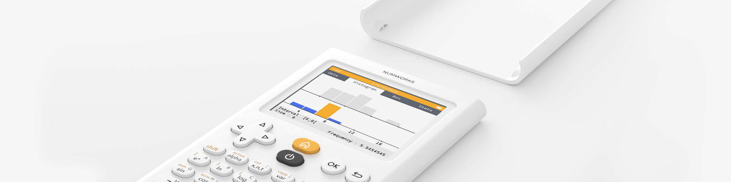 Statistics app on the NumWorks graphing calculator