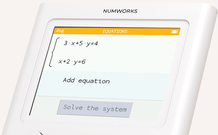 Application Équations de la calcualtrice graphique NumWorks
