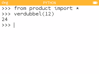 Testen van de verdubbel functie in de shell