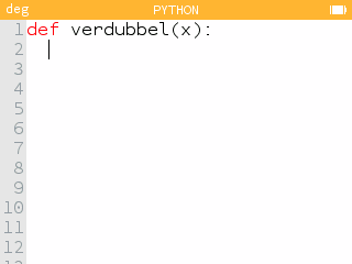 Syntaxis van de definitie van een functie