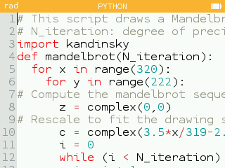 Syntaxis kleuren in Python applicatie