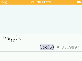 De functie log (x, 10) is vervangen door log (x)