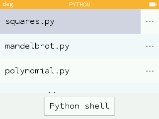 Nieuwe squares functie in Python applicatie