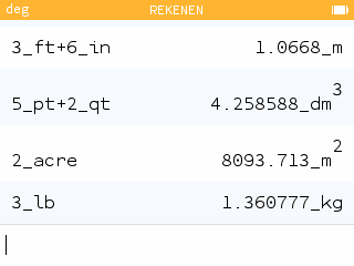 Gebruik van imperiale eenheden in de Rekenen applicatie