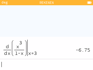 Natuurlijke schrijfwijze van de functie voor de afgeleide